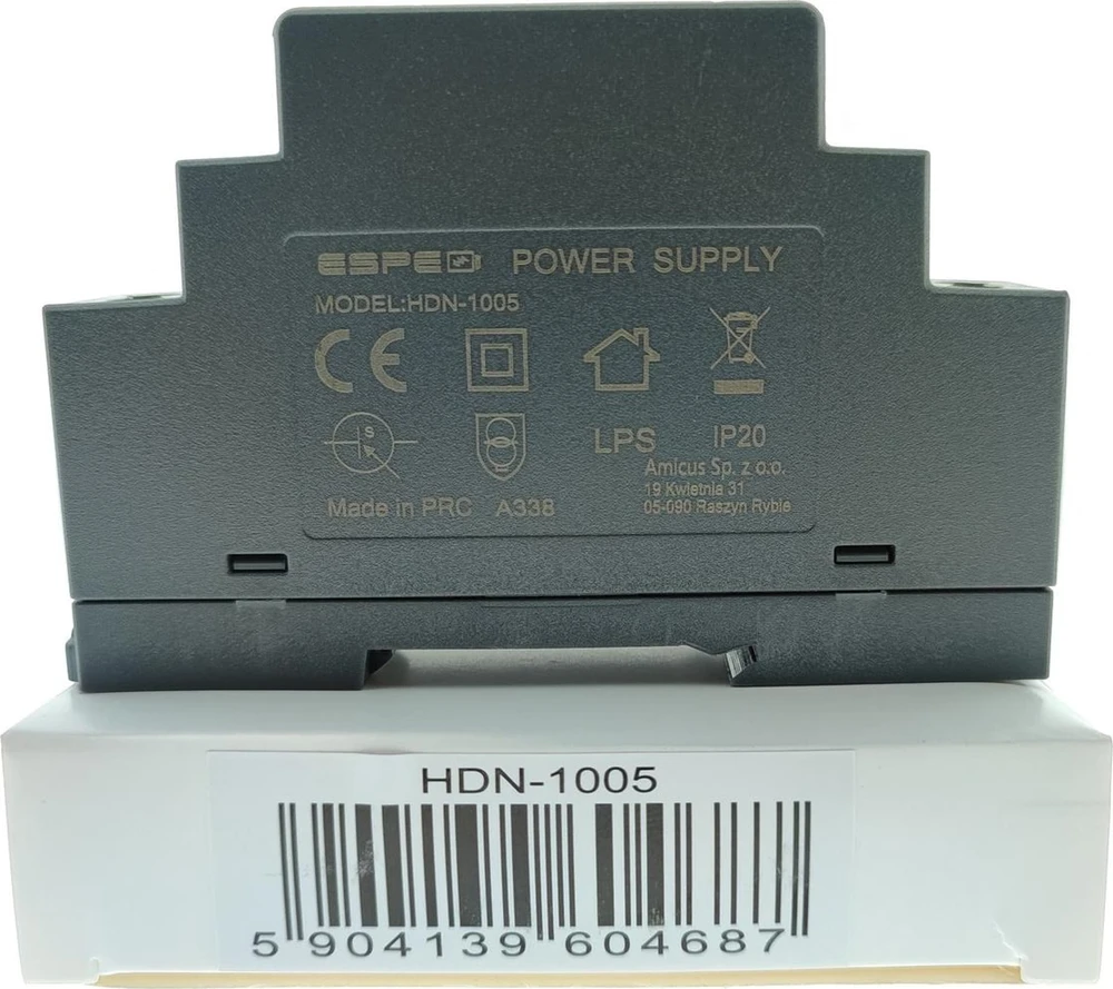 DIN bėgelio ESPE HDN-1005 5V/10W/2A JUNGIMO MAITINIMAS