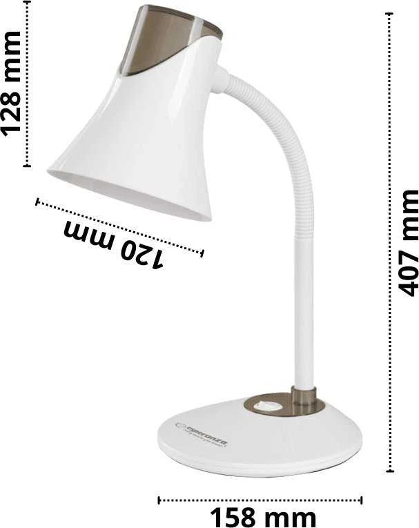 Esperanza stalinė lempa E27, polaris, juoda ELD111K