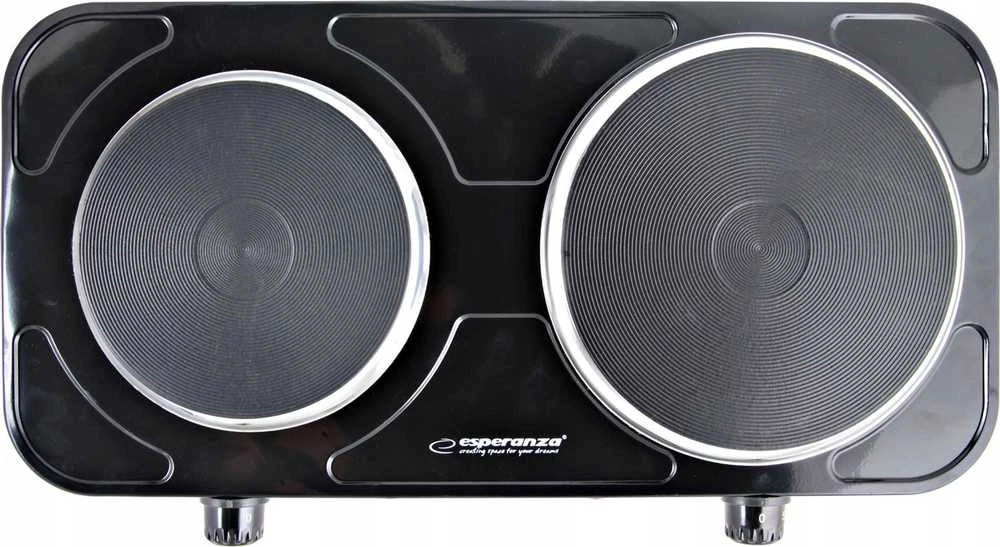 Elektrinė Kaitlentė - Esperanza EKH014K 2 Zona 2500W 5 Galingumo Lygiai Juoda