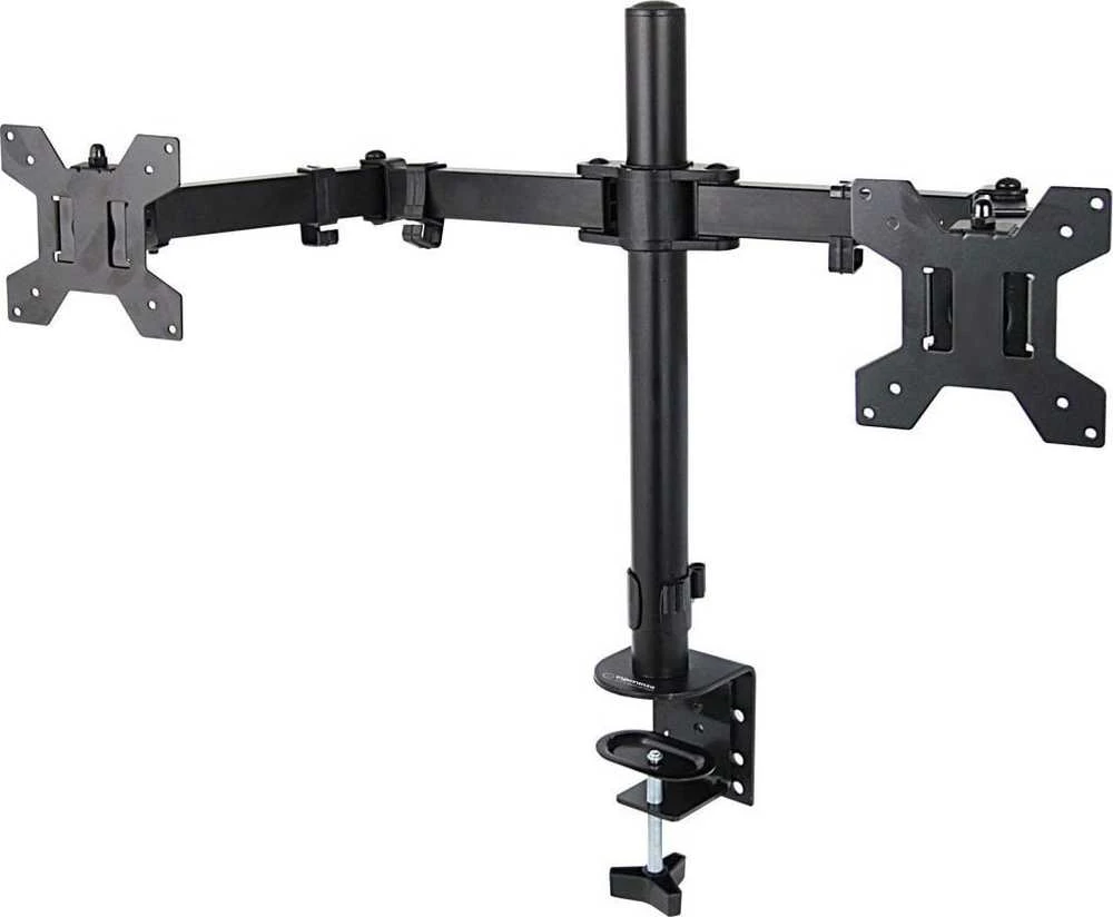 Monitorių Laikiklis - Esperanza ERW018 Dviem Monitoriams 10-27" Iki 8kg