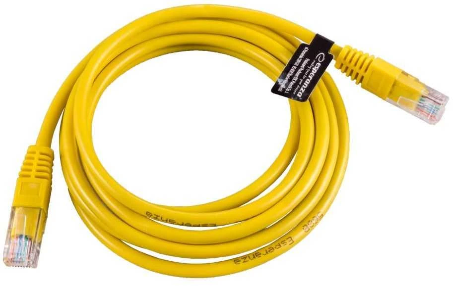 Esperanza RJ-45/RJ-45, kat.5e, U/UTP, geltona, 2m (EB274Y)