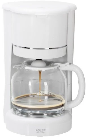 Kavamalė Adler AD 4383w Lašėjimo for ground kavos 1.5 L baltas