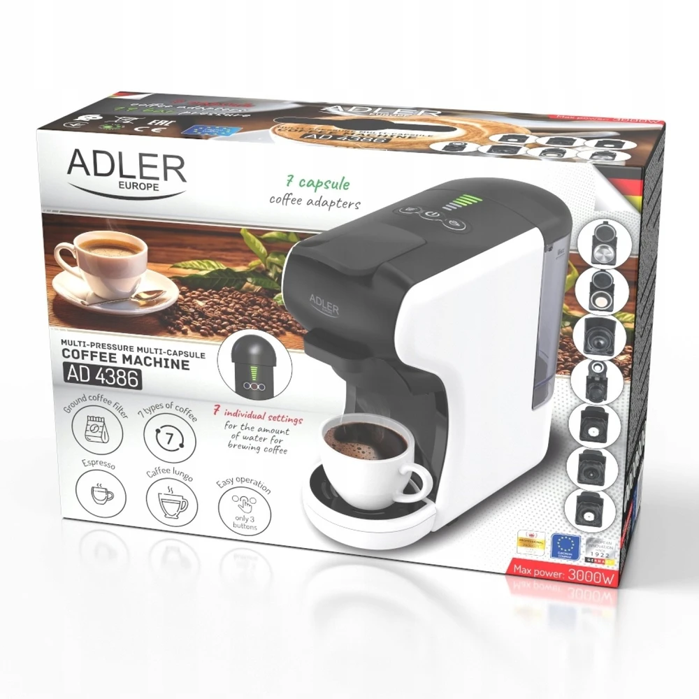 Kapsulinis espresso kavos aparatas ADLER AD-4386