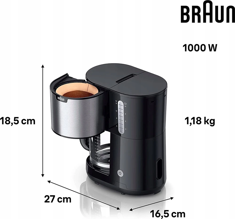 Kavos aparatas Braun PurShine KF1500.BK juoda