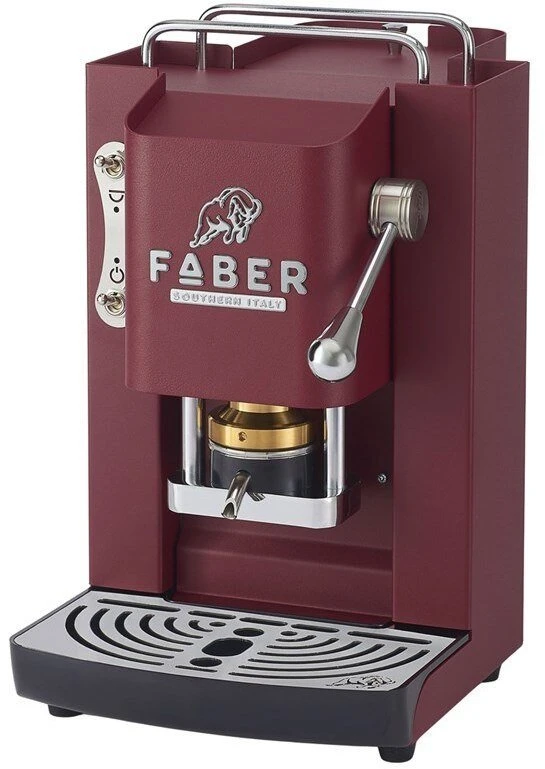 Kavos aparatas FBR Faber Pro Deluxe Cherry Raudona Chrom