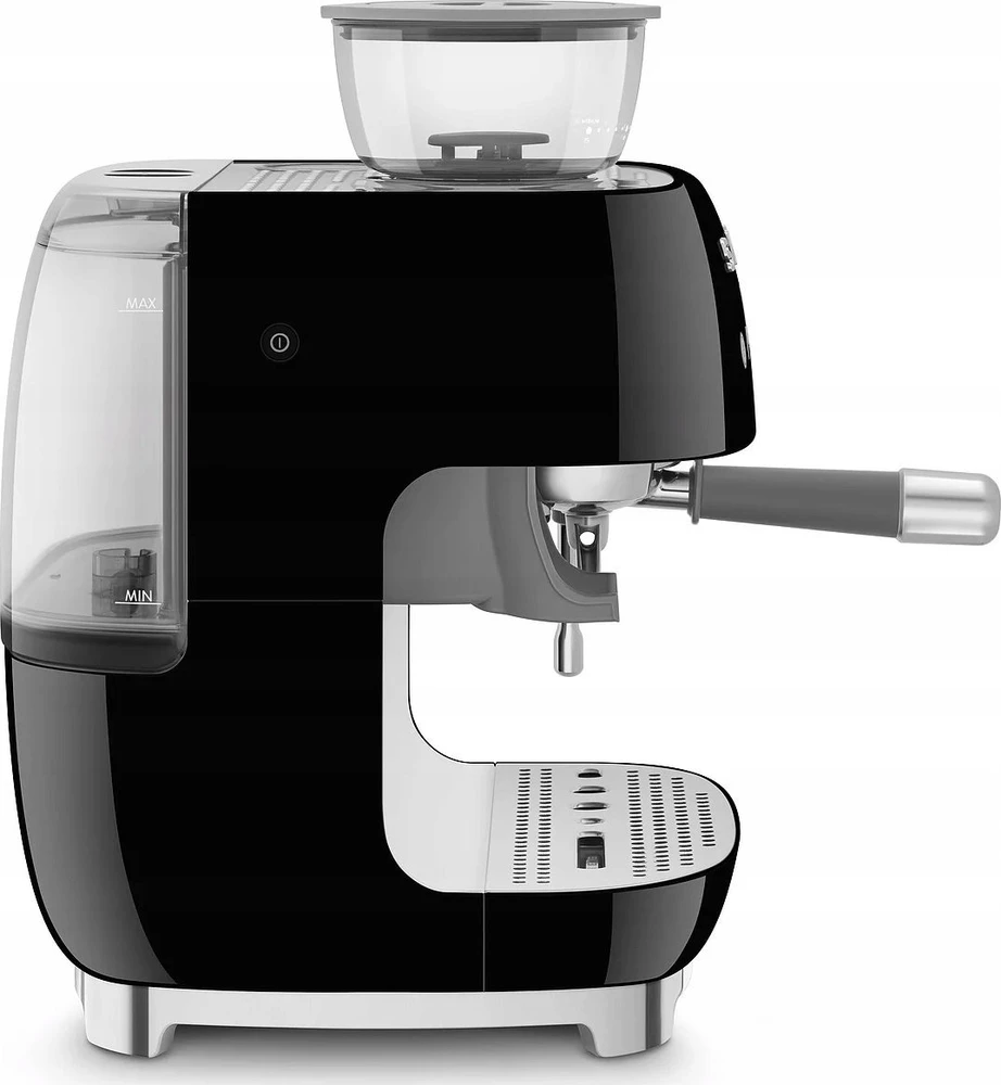 Kavos Aparatas - SMEG EGF03BLEU Pusiau automatinis Espresso su Malūnėliu, Dviejų Termoblokų, Juodas