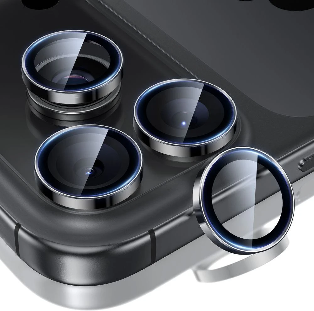 ESR Armorite kameros apsauga skirta Apple iPhone 14 Pro / Pro Max / 15 Pro / Pro Max / 16 Pro / Pro Max / 17 Pro / Pro Max – juodos spalvos