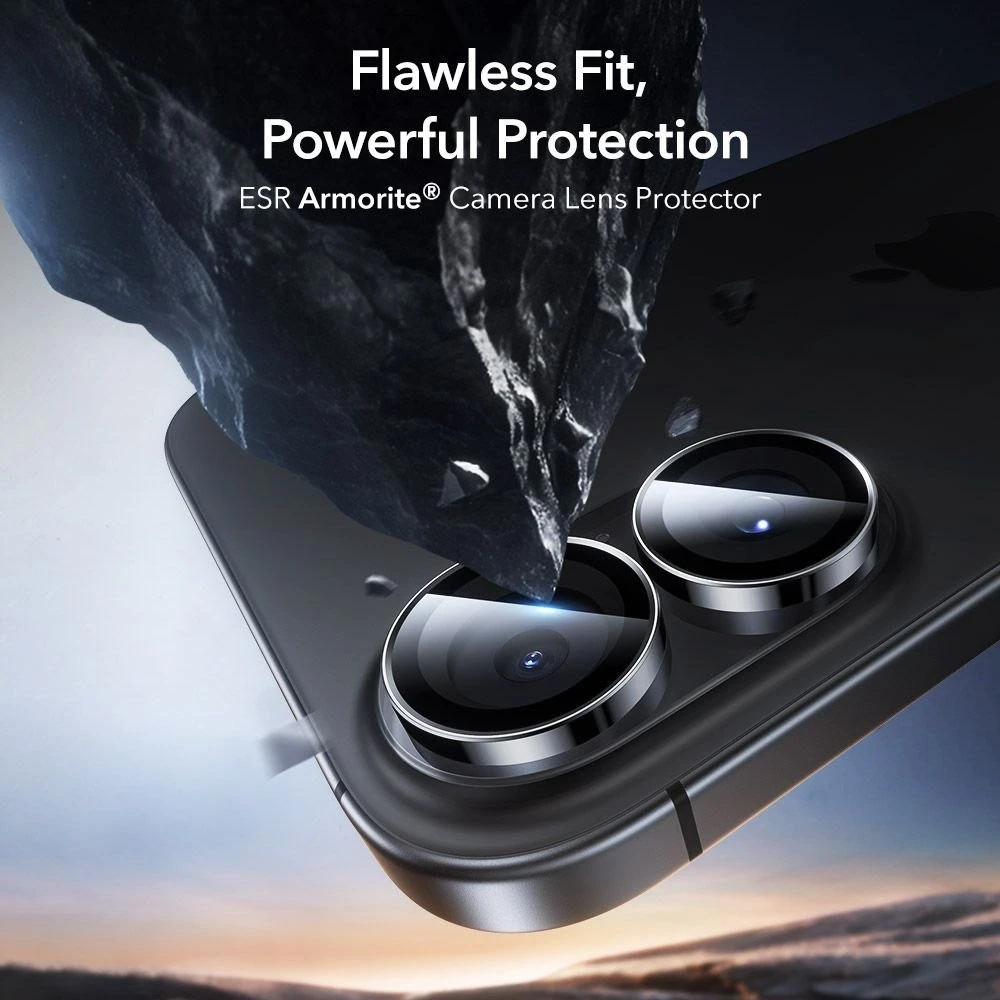 ESR Armorite Camera Cover for iPhone 16 / 16 Plus / 17 – juodos spalvos