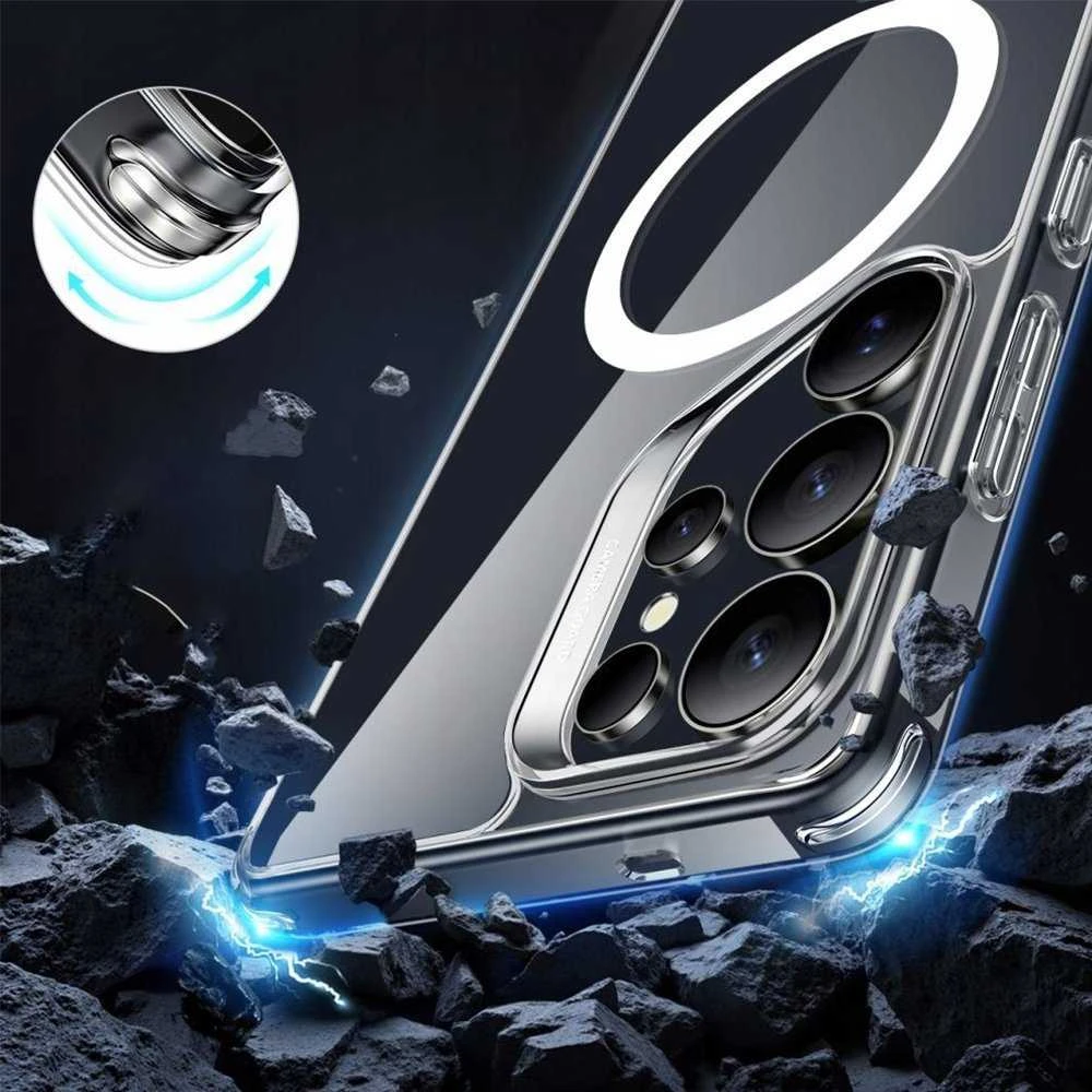 Dėklas ESR Classic Hybrid HaloLock Magsafe do Galaxy S25 Ultra permatomos