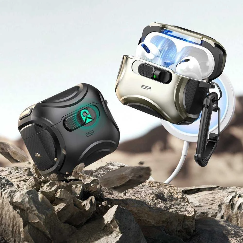 ESR Cyber ​​​​FlickLock MagSafe dėklas, skirtas AirPods Pro 3 - Juodas