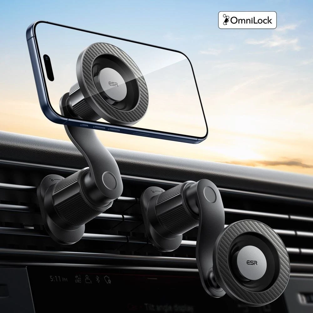 ESR OmniLock Magnetic MagSafe Vent car mountjuodos spalvos