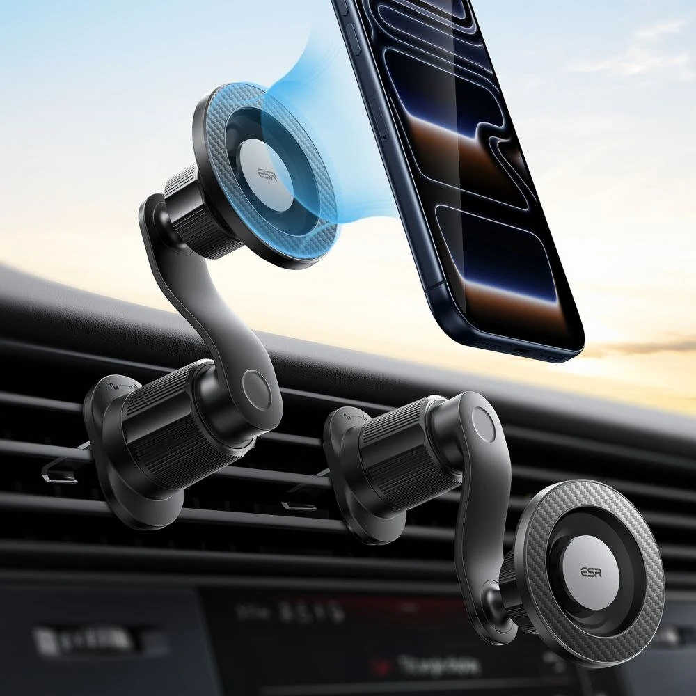ESR OmniLock Magnetic MagSafe Vent car mountjuodos spalvos