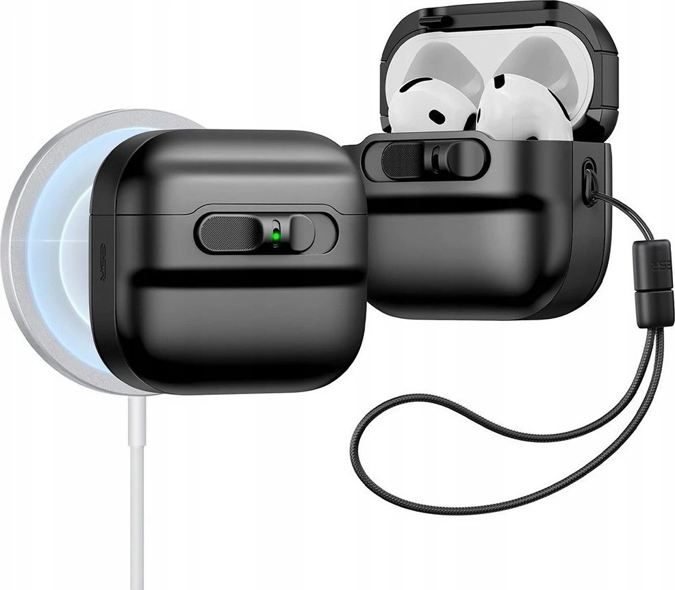 ESR PULSE HALOLOCK MAGSAFE DĖKLAS AIRPODS 4 / 5 Juodas