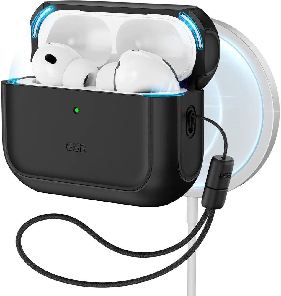 ESR Orbit HaloLock MagSafe dėklas, skirtas AirPods Pro 3 - juodas