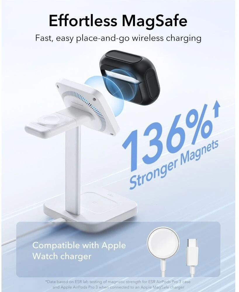ESR Orbit HaloLock MagSafe dėklas, skirtas AirPods Pro 3 - juodas