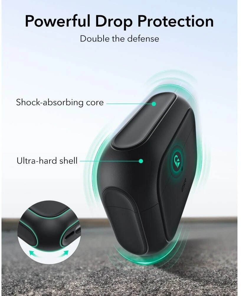ESR Orbit HaloLock MagSafe dėklas, skirtas AirPods Pro 3 - juodas