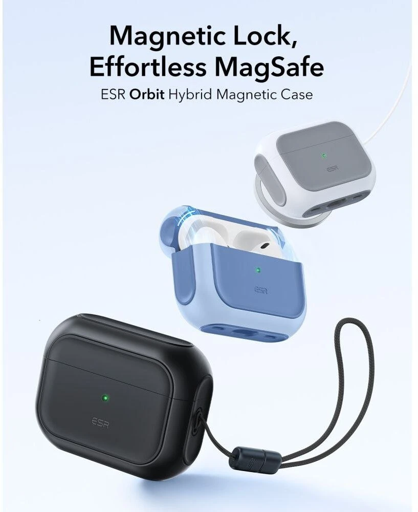 ESR Orbit HaloLock MagSafe dėklas, skirtas AirPods Pro 3 - juodas