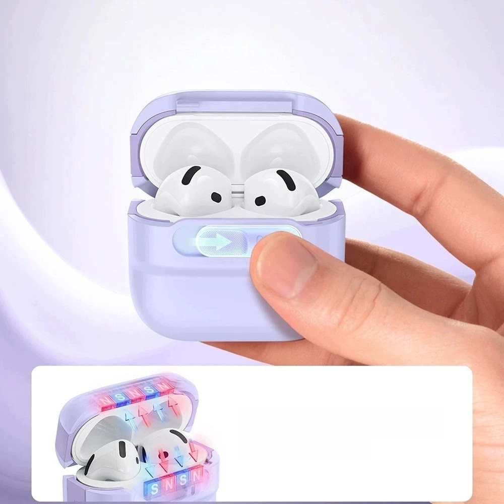 ESR Pulse HaloLock MagSafe dėklas Apple AirPods 4 / 5 - violetinė