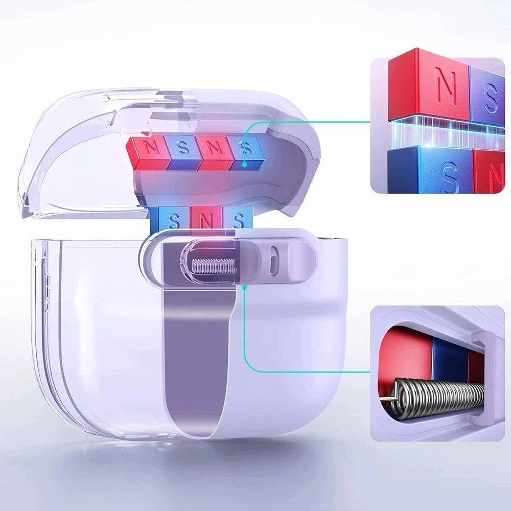 ESR Pulse HaloLock MagSafe dėklas Apple AirPods 4 / 5 - violetinė