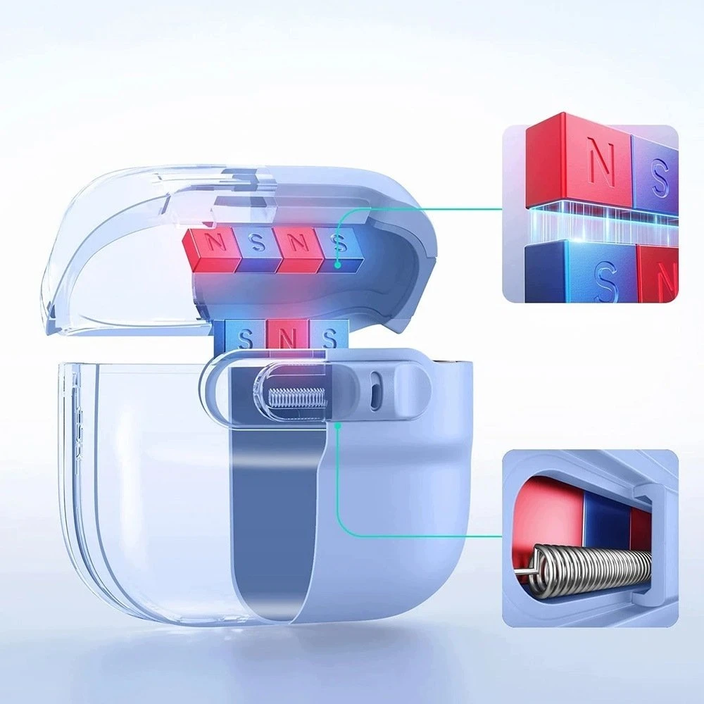 ESR Pulse HaloLock MagSafe dėklas Apple AirPods 4 / 5 - šviesiai mėlynas