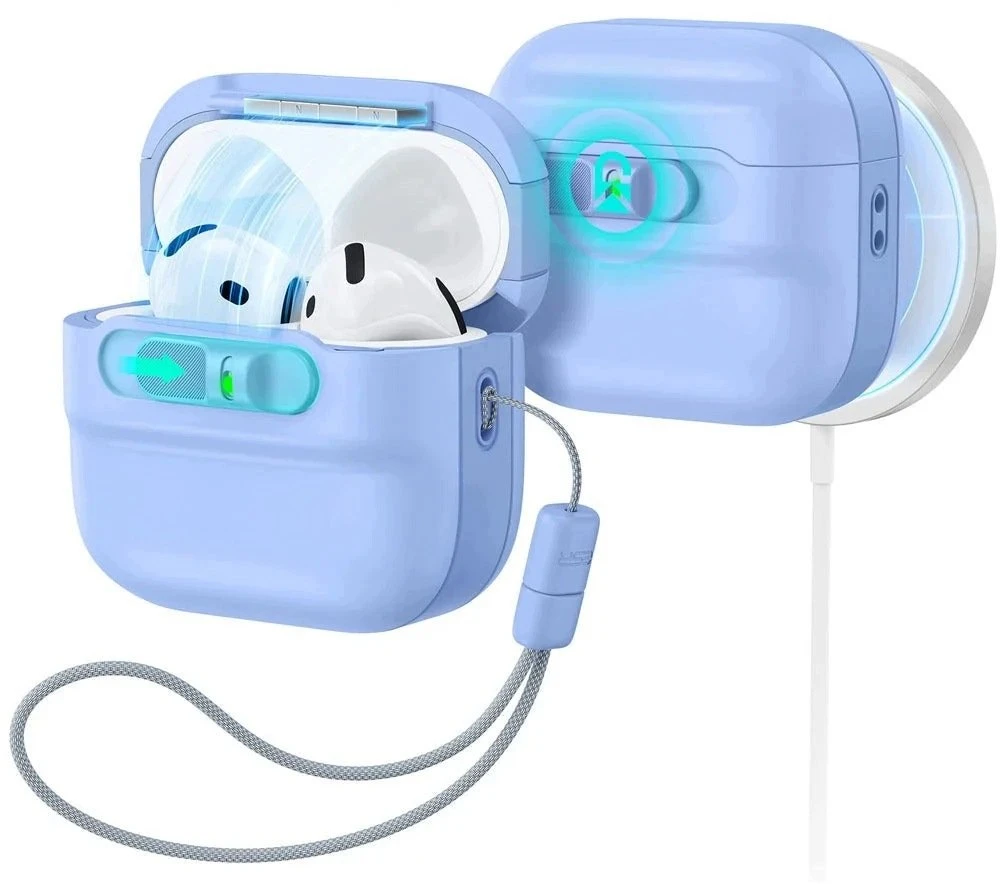 ESR Pulse HaloLock MagSafe dėklas Apple AirPods 4 / 5 - šviesiai mėlynas