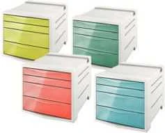Esselte POJEMNIK 4 SZUFLADY COLOUR`ICE Mėlynas
