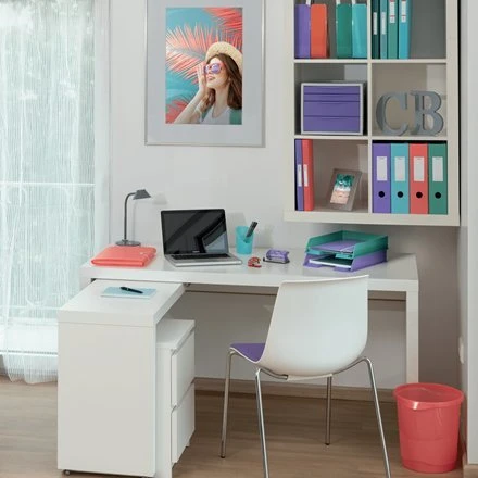 Esselte Colour'Breeze indelis, žydras ant stalo