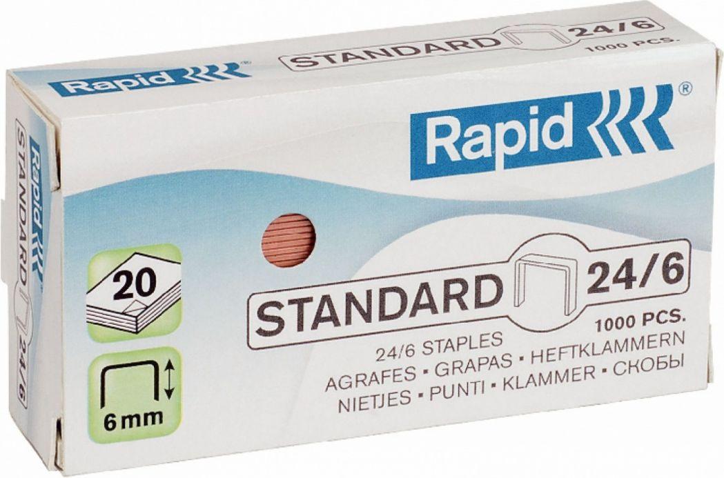 Rapid Kabės 26/6, 10x1000 vnt. 10 pak., kaina 1 vnt