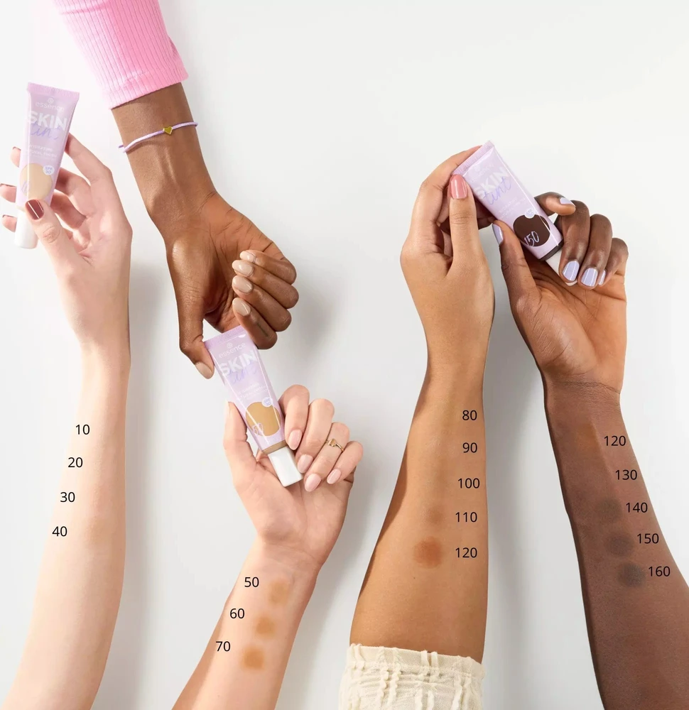 „Essence Skin Tint Hydrating“ natūralios apdailos makiažas