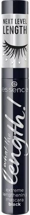 Essence Cosmetics What The Length! Blakstienų tušas Pestañas Extreme Lengthening 01-Juodas, 10 ml