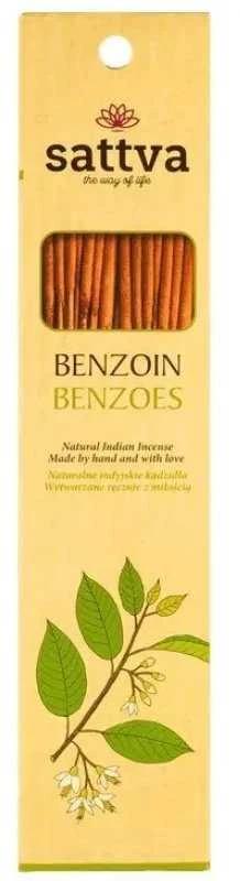 Smilkalų lazdelės Benzoin, Sattva Ayurveda, 15 vnt.