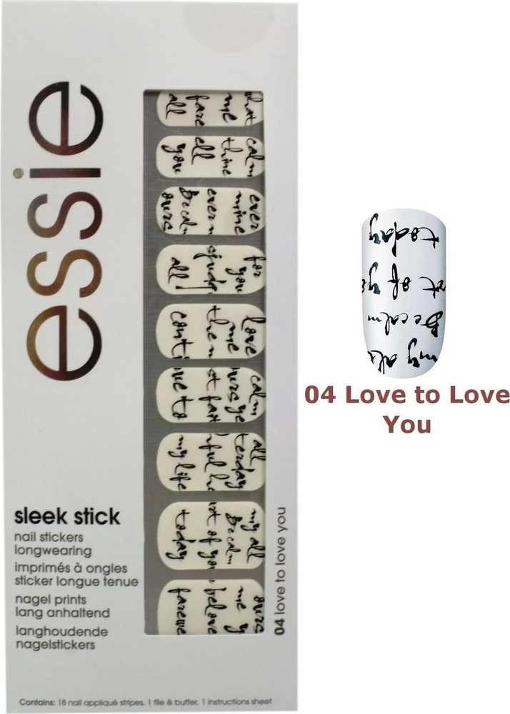 Essie Sleek Stick nagų lipdukai 04 Love To Love You