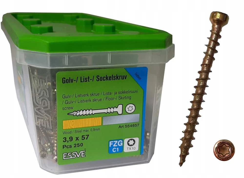 Grąžtas Medsraigčiai Essve 3,9 mm x 57 mm, CR, TX10, 250 vnt.