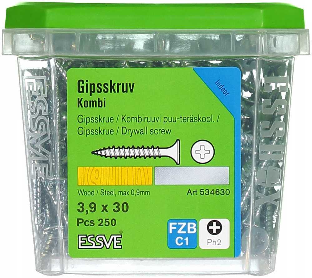 Medsraigčiai Essve, 3,9 x 30 mm, ZN, PH2, 250 vnt.