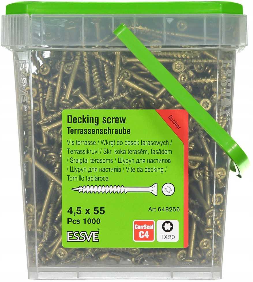 Grąžtas Essve MEDSRAIGTIS TERASOMS 4.5X55 CS 1000VNT