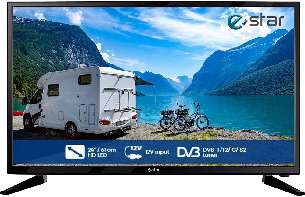 Televizorius eSTAR LED TV 24"/61 cm, LEDTV24R2T2, juodos spalvos