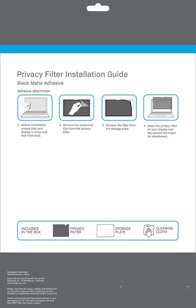 eStuff GLBW13283209 ekrano filtras Berėmės privatumo filtro sistema 33 cm (13 colių) ekranams
