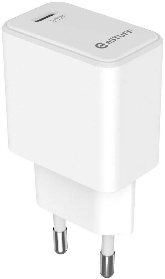 Įkroviklis eStuff USB-C Charger EU PD 20W Balta (ES635028-BULK)