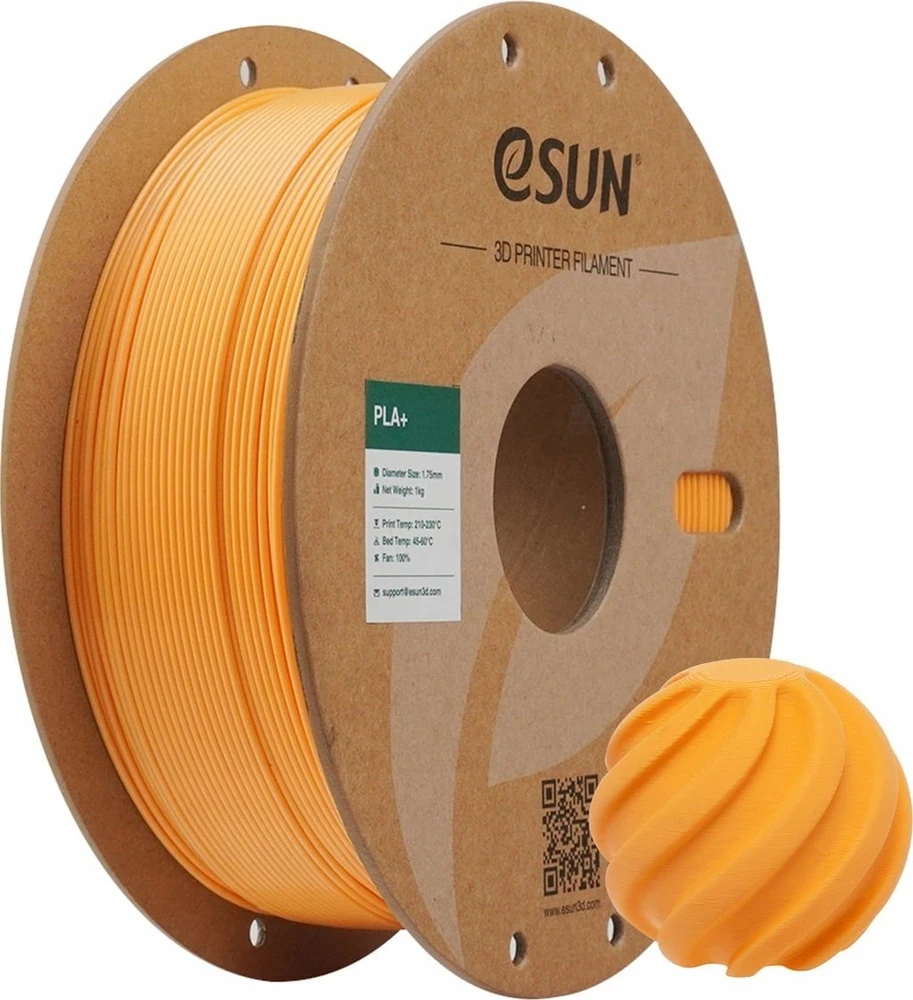 eSUN PLA+ plastikas 1.75 mm 1kg – Abrikosų