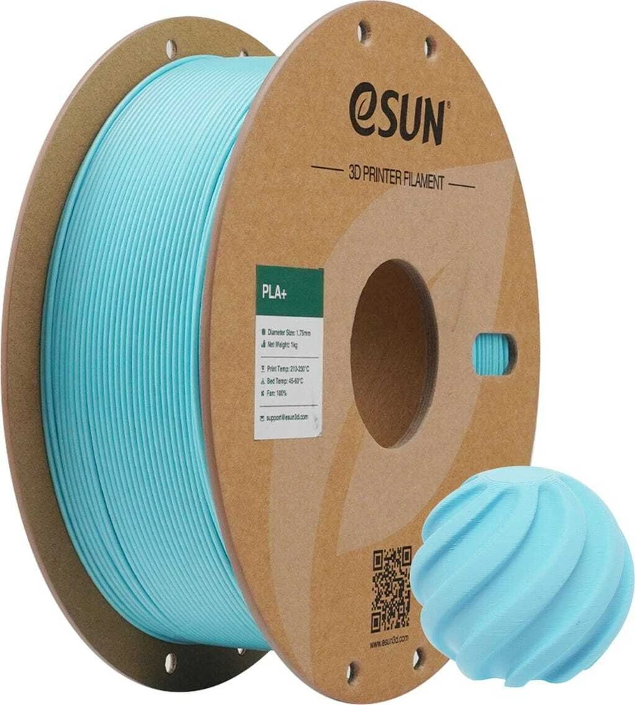 eSUN PLA+ plastikas 1.75 mm 1kg – Šviesiai mėlyna