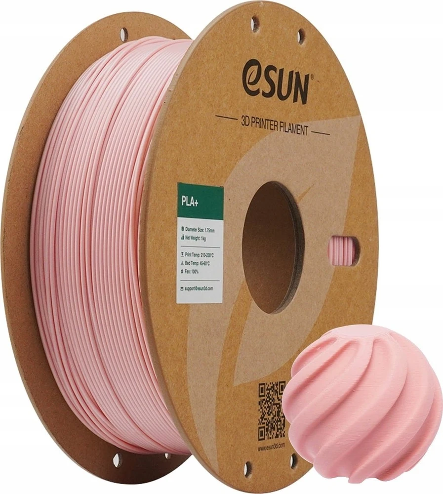 eSUN PLA+ plastikas 1.75 mm 1kg – persikų rožinė