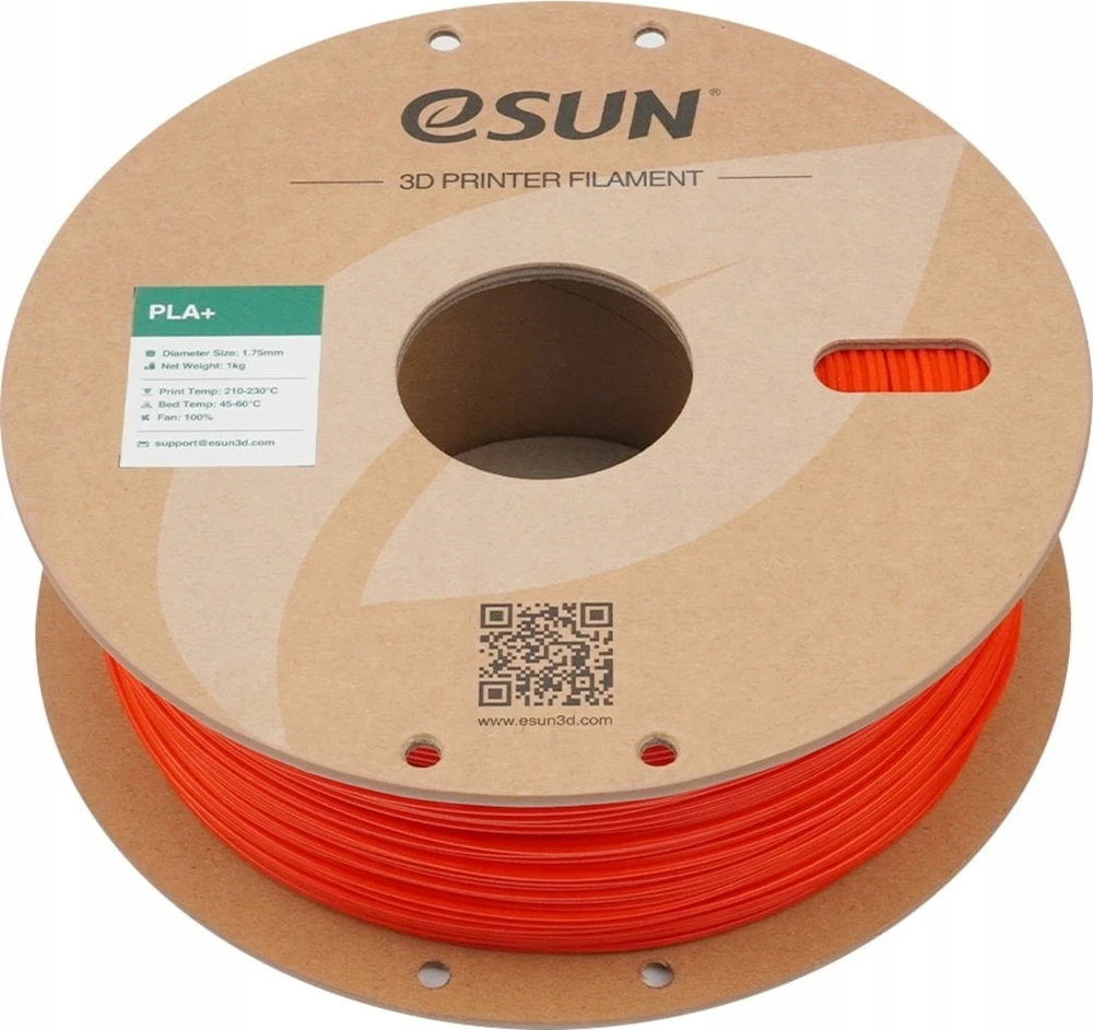 eSUN PLA+ plastikas 1.75mm 1kg - RGB raudonas
