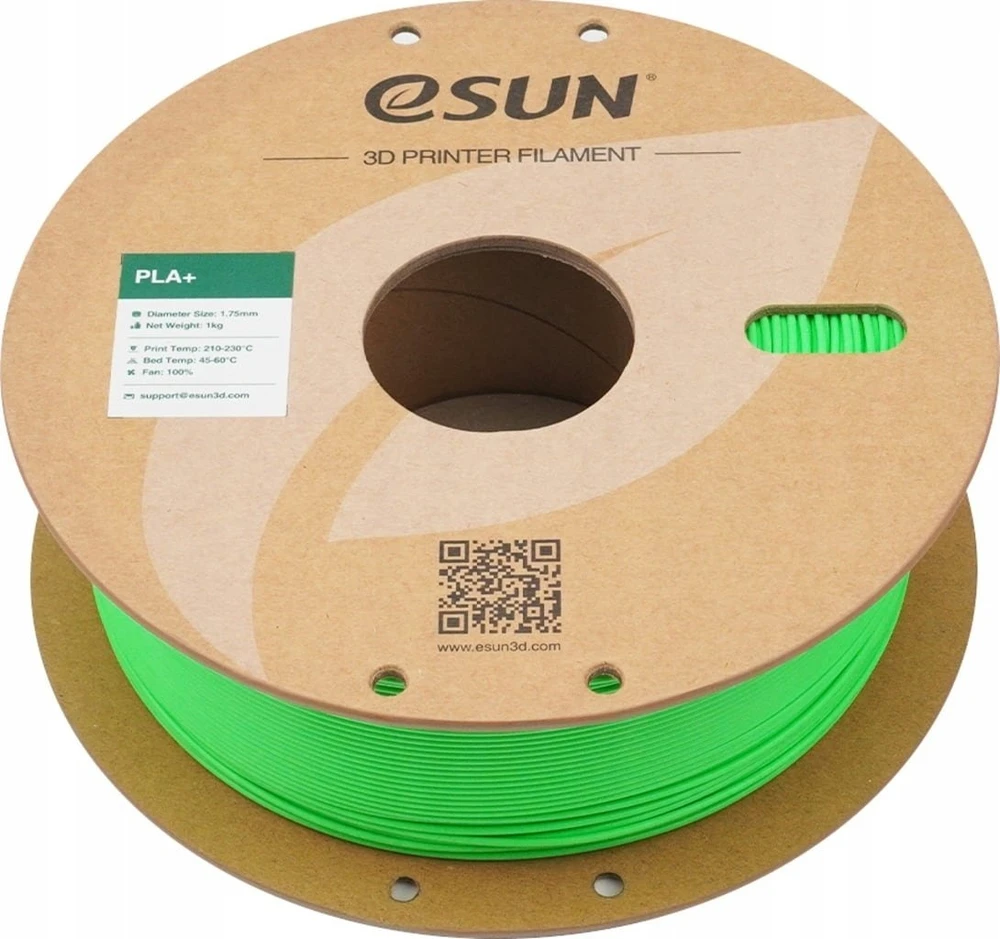 eSUN PLA+ plastikas 1.75mm 1kg - RGB žalias