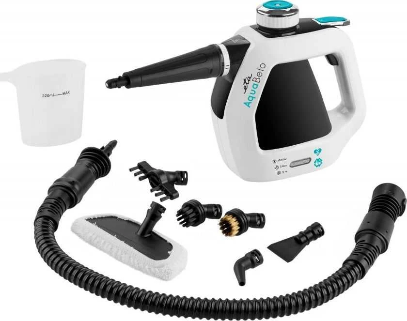 ETA | Garų valytuvas | Aquabelo ETA126490000 | Galia 1000 W | Garų slėgis 3 bar | Vanduo bako talpa 0,22 L | Baltas