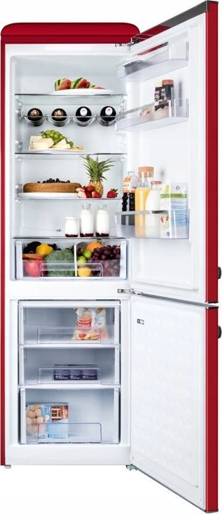 Eta šaldytuvas | Šaldytuvas | ETA253190030E Storio retro | Energijos vartojimo efektyvumo klasė E | Laisvai pastatomas | Kombinuotas | Aukštis 192 cm | Šaldytuvo grynoji talpa 216 l | Šaldiklio grynoji talpa 84 l | 41 dB | Raudona