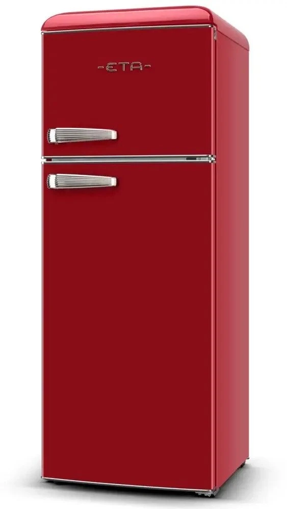 ETA | Šaldytuvas | ETA253490030E Storio retro | Energy efficiency class E | Free standing | Double Door | Height 148.2 cm | Šaldytuvas net capacity 170 L | Šaldiklis net capacity 45 L | 44 dB | Raudona