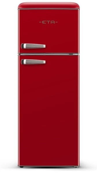 ETA | Šaldytuvas | ETA253490030E Storio retro | Energy efficiency class E | Free standing | Double Door | Height 148.2 cm | Šaldytuvas net capacity 170 L | Šaldiklis net capacity 45 L | 44 dB | Raudona