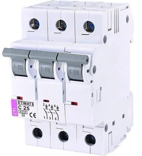 Automatinis jungiklis Eti MAT6, 3P, C, 25A, 6kA
