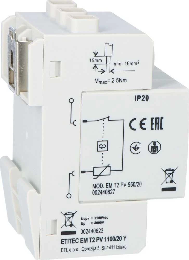 ETI LIMITER ETITEC EM T2 PV 1100/20 Y