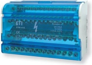 ETI paskirstymo blokas 125A 4P 15 gnybtų EDB-415 (001102305)
